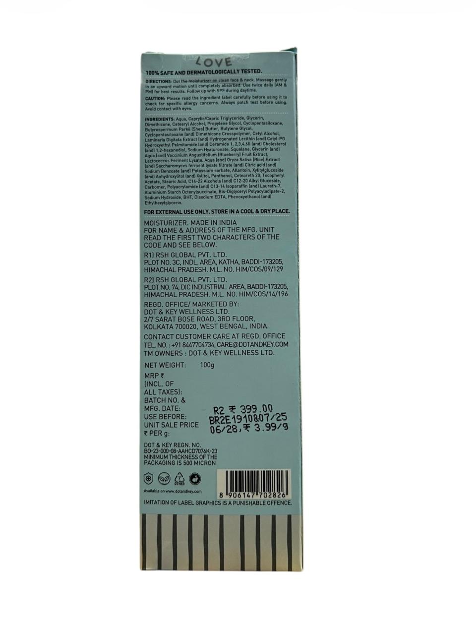 Dot & Key Blueberry Hydrate Barrier Repair Intense Moisturizer