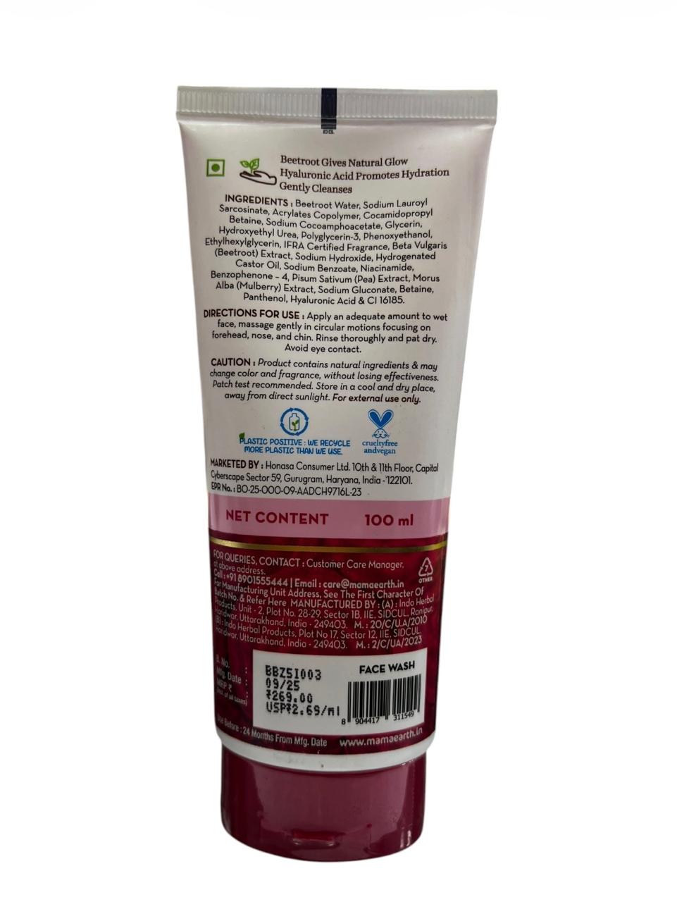 Mamaearth Beetroot Hydraful Face Wash