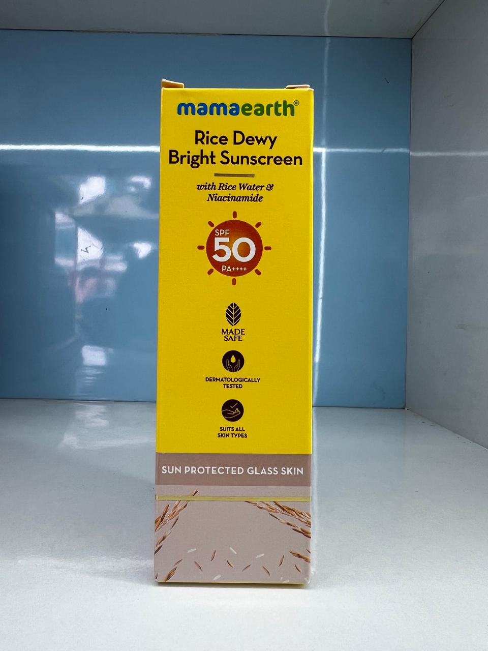 Mamaearth Rice Dewy Bright Sunscreen