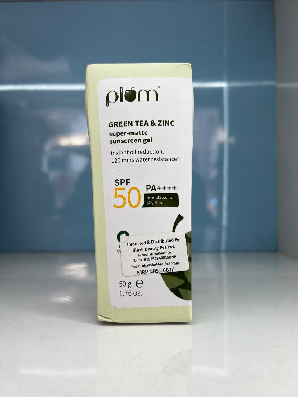 Plum Green Tea & Zinc Super-Matte Sunscreen Gel SPF50