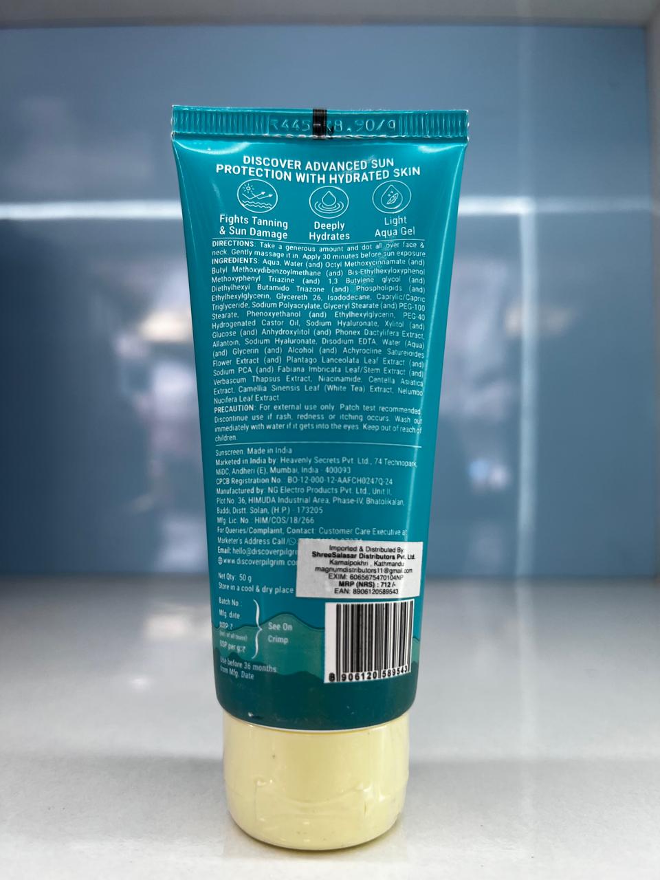 Pilgrim Aqua Gel Sunscreen