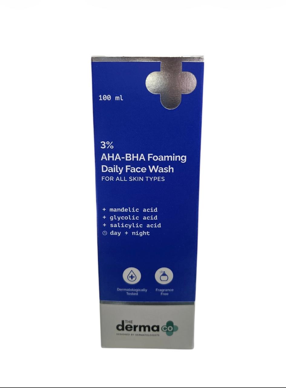 Derma Co 3% AHA-BHA Foaming Daily Face Wash