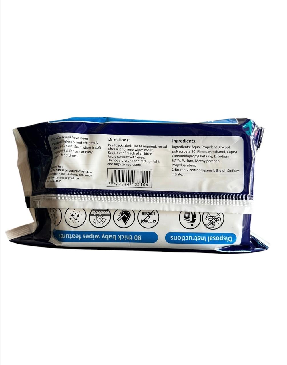 3 Star Baby Wipes