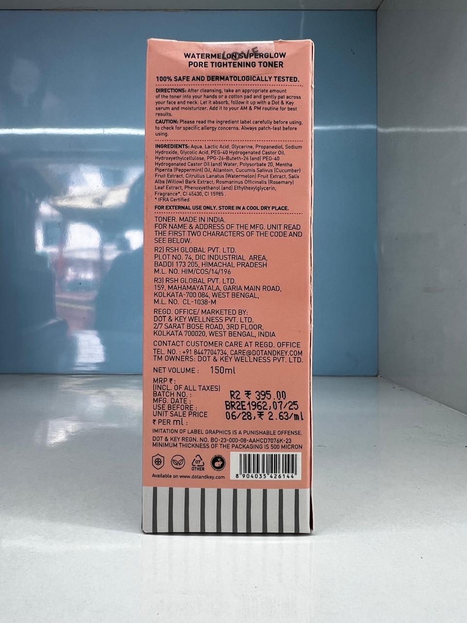 Dot & Key Watermelon SuperGlow Pore Tightening Toner