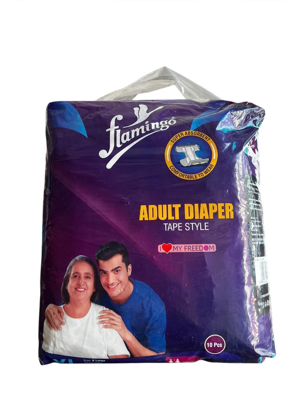Flamingo Adult Diaper (Tape Style)